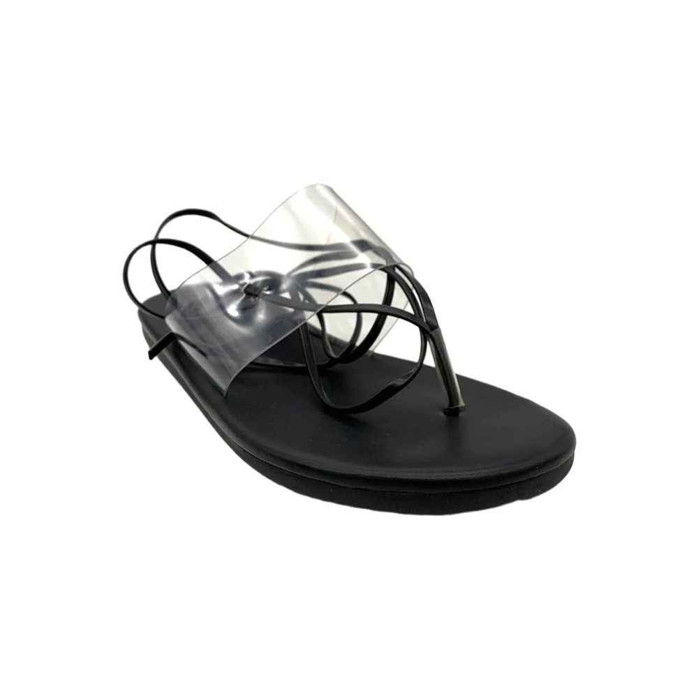 Ancient Greek Women's Eygenia Sandal Clear/Black - Medium